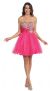 Main image of Strapless Rhinestones Bust Short Tulle Party Dress